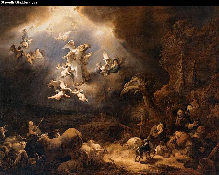 Govaert Flinck Angels Announcing the Birth of Christ to the Shepherds